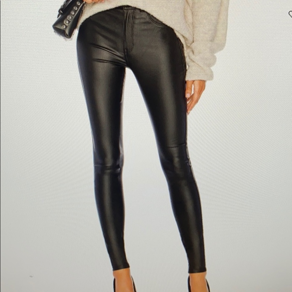 Dr. Denim Plenty Jean Faux Leather Look Sz Medium